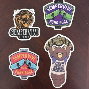 Punk Stickers 4 pack - Sempervivi Punk Rock Band - Kentucky