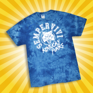 "Kentucky Punks" UK Blue Tie-Dye Shirt - Wildcats Punk Rock